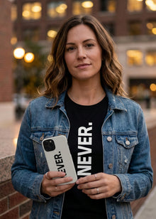 NEVER. Impact-Resistant Phone Case - Bold Minimalist Protective Cover