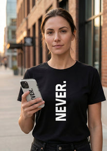 NEVER. Impact-Resistant Phone Case - Bold Minimalist Protective Cover